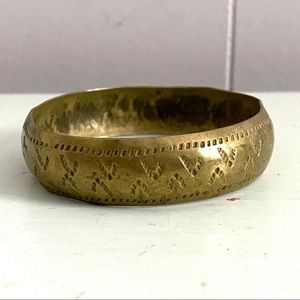 Vintage Brass Embossed Bangle